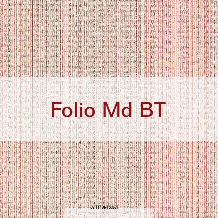 Folio Md BT example